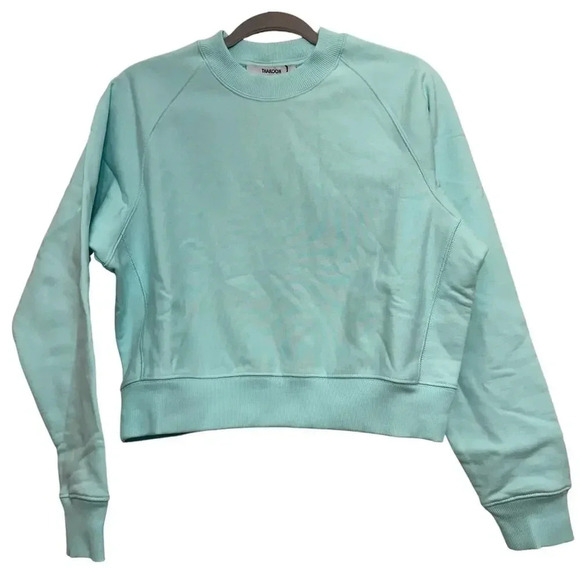 Thakoon women’s NWT’s mint green short sweatshirt. Size small - Picture 1 of 8